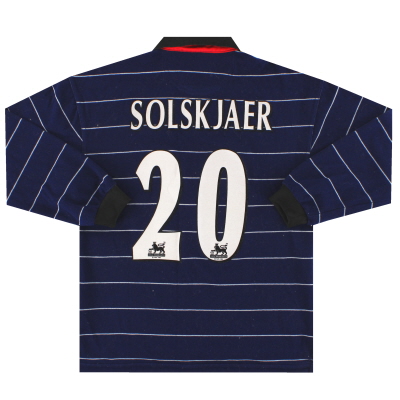 1999-00 Manchester United Auswärtstrikot Solskjaer #20 L/S L.Boys