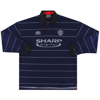 1999-00 맨체스터 유나이티드 엄브로 어웨이 셔츠 L/S XL