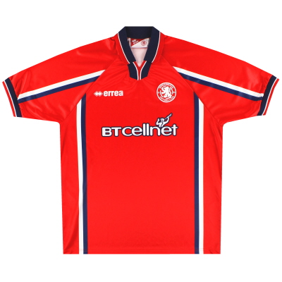 1999-00 Kemeja Kandang Middlesbrough Errea L