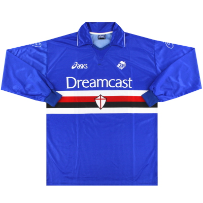1999-00 Camiseta Sampdoria Asics Home L/S XL