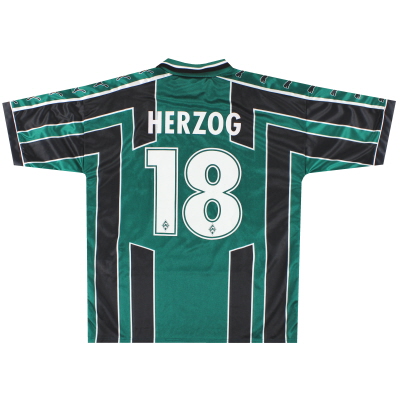 1999-00 Kemeja Kandang Werder Bremen Herzog #18 *dengan tag* XL