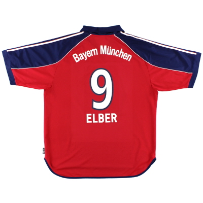 1999-01 Bayern Munich Home Shirt Elber #9 Y 
