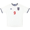 1999-01 England Umbro Heimtrikot Shearer #9 XL