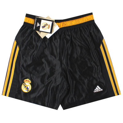 1999-01 Short adidas extérieur du Real Madrid *avec étiquettes* S