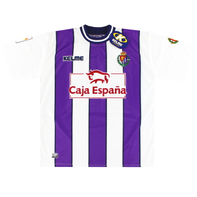 Real Valladolid Kelme thuisshirt 1999-01 *met kaartjes* M