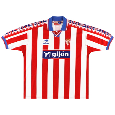 1999-01 Kemeja Kandang Sporting Gijon XL
