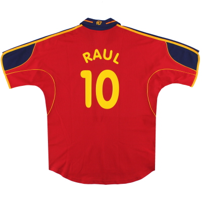 1999-02 Spagna adidas Home Shirt Raul # 10 L