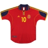1999-02 Spain adidas Home Shirt Raul #10 L