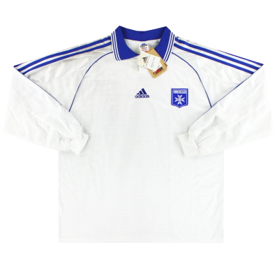 2000-01 Auxerre adidas Maillot Domicile L/S *avec étiquettes* XL