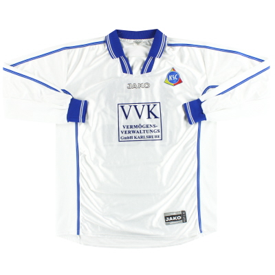 2000-02 Karlsruhe Jako 플레이어 이슈 어웨이 셔츠 #12 L/S XL