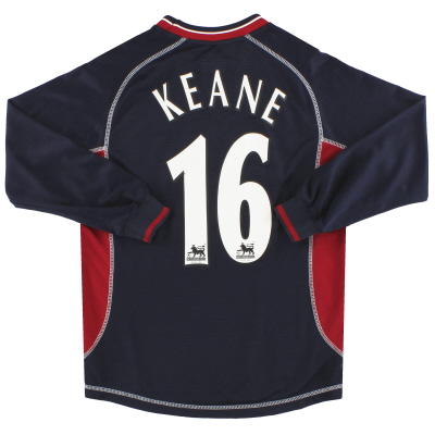 2000-01 Manchester United Umbro terza maglia Keane # 16 L.Boys