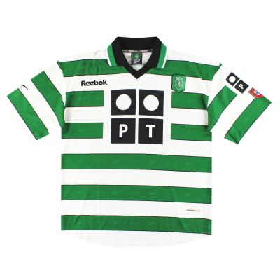 2000-01 Kemeja Kandang Sporting Lisbon Reebok XL