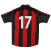 2000-02 AC Milan adidas Player Issue Home Shirt #17 M