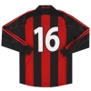 2000-02 AC Milan adidas Player Issue Home Shirt #16 L/S M