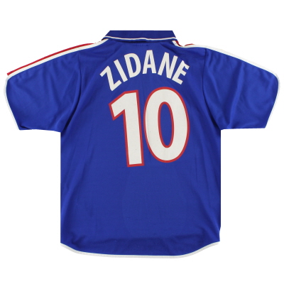 2000-02 France adidas Home Shirt Zidane #10 M 
