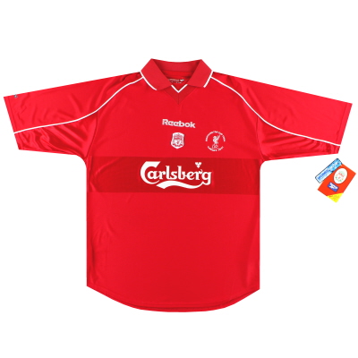 2000-02 Liverpool Reebok „Cup Final“ Heimtrikot *mit Etiketten* L