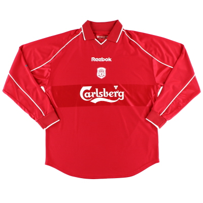 2000-02 Liverpool Reebok Domicile Maillot L/S XL