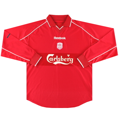 2000-02 Liverpool Reebok Domicile Maillot L/SL