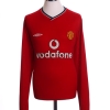 2000-02 Manchester United Home Shirt Beckham #7 L/S L