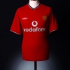 2000-02 Manchester United Home Shirt Beckham #7 M.Boys