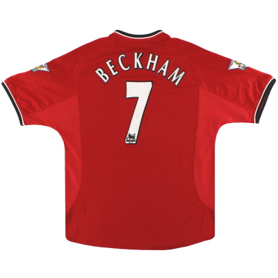 2000-02 Manchester United Umbro Home Shirt Beckham #7