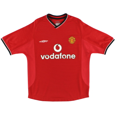 2000-02 Manchester United Umbro Home Maglia L.Boys