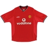 2000-02 Manchester United Umbro Home Shirt Beckham #7 XL