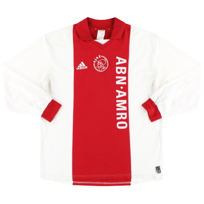 2001-02 Ajax adidas Match Issue Home Maglia #14 L/S XL