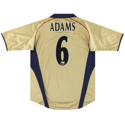 2001-02 Arsenal Nike Maillot extérieur Adams #6 *Menthe* L
