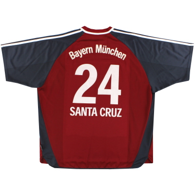 2001-02 Bayern Munich adidas Home Shirt Santa Cruz #24 XXL 