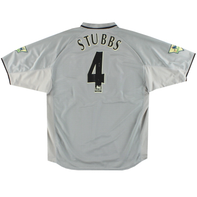 2001-02 Camiseta visitante del Everton Puma Stubbs # 4 L