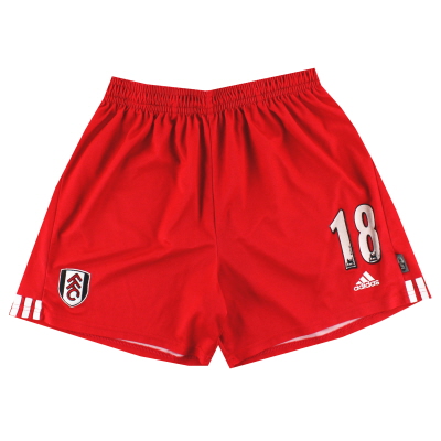 2001-02 Fulham Pantalones cortos adidas de visitante # 18 XL