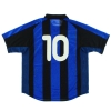 2001-02 Inter Milan Home Shirt #10 XL
