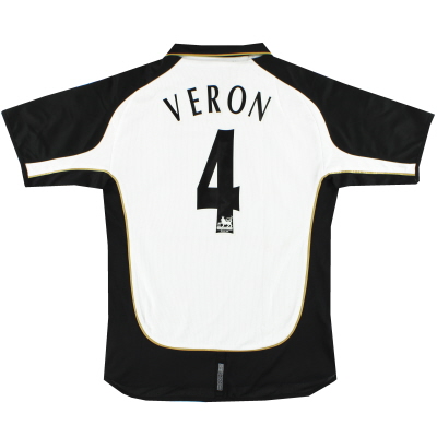 2001-02 맨체스터 유나이티드 Umbro 4주년 셔츠 Veron #XNUMX XL