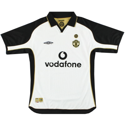 2001-02 Manchester United Umbro Centenary omkeerbaar uitshirt XL