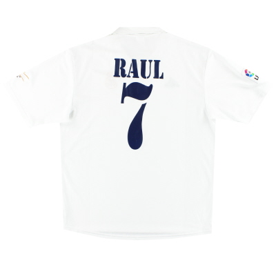 2001-02 Real Madrid adidas Centenary Home Shirt Raul #7 L 
