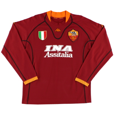 2001-02 Camiseta local Roma Kappa L/SS