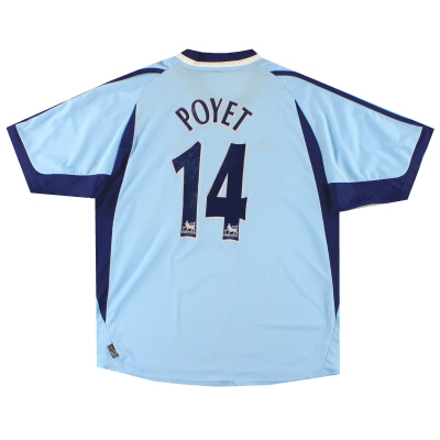 2001-02 Tottenham Camiseta adidas de visitante Poyet # 14 XL