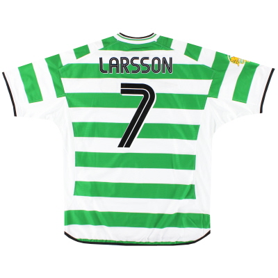Kemeja Kandang 'Edisi Khusus' Celtic Umbro 2001-03 Larsson #7 *dengan tag* XL