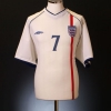 2001-03 England Home Shirt Beckham #7 XL