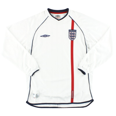 2001-03 England Umbro Home Shirt L/S L 