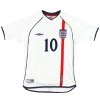 2001-03 England Umbro Home Shirt Owen #10 S.Boys