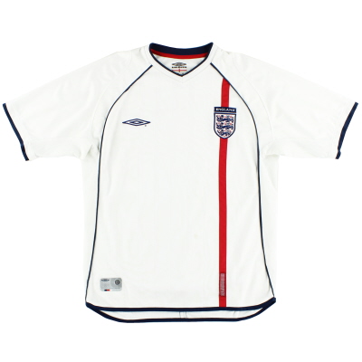 2001-03 England Umbro Heimtrikot L.