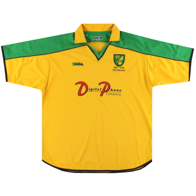 2001-03 Kemeja Kandang Centenary Norwich City Xara XL