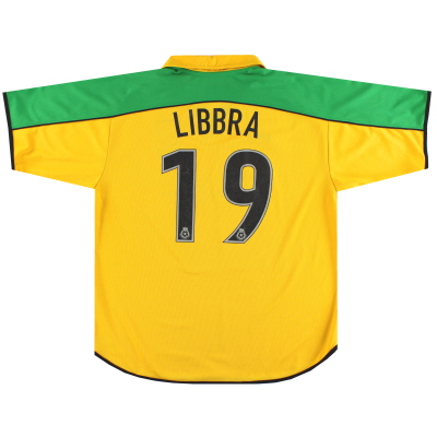 2001-03 Norwich City Xara Centenaire Domicile Maillot Libbra # 19 XL