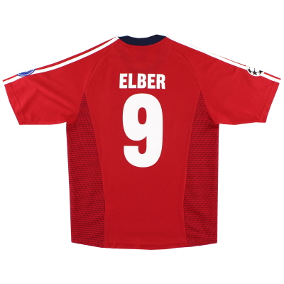 2002-03 Bayern Monaco Champions League Home Maglia Elber # 9 S