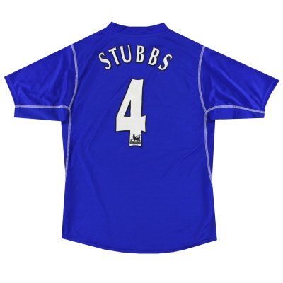 2002-03 Everton Puma Домашняя рубашка Stubbs # 4 L