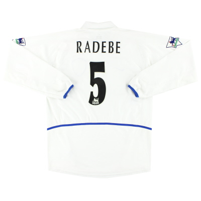 Kemeja Kandang Nike Leeds 2002-03 Radebe #5 L/SL