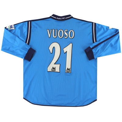 2002-03 맨체스터 시티 르꼬끄 스포티프 플레이어 이슈 홈 셔츠 Vuoso #21 L/S XL