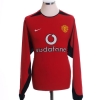 2002-03 Manchester United Home Shirt Beckham #7 L/S Y
